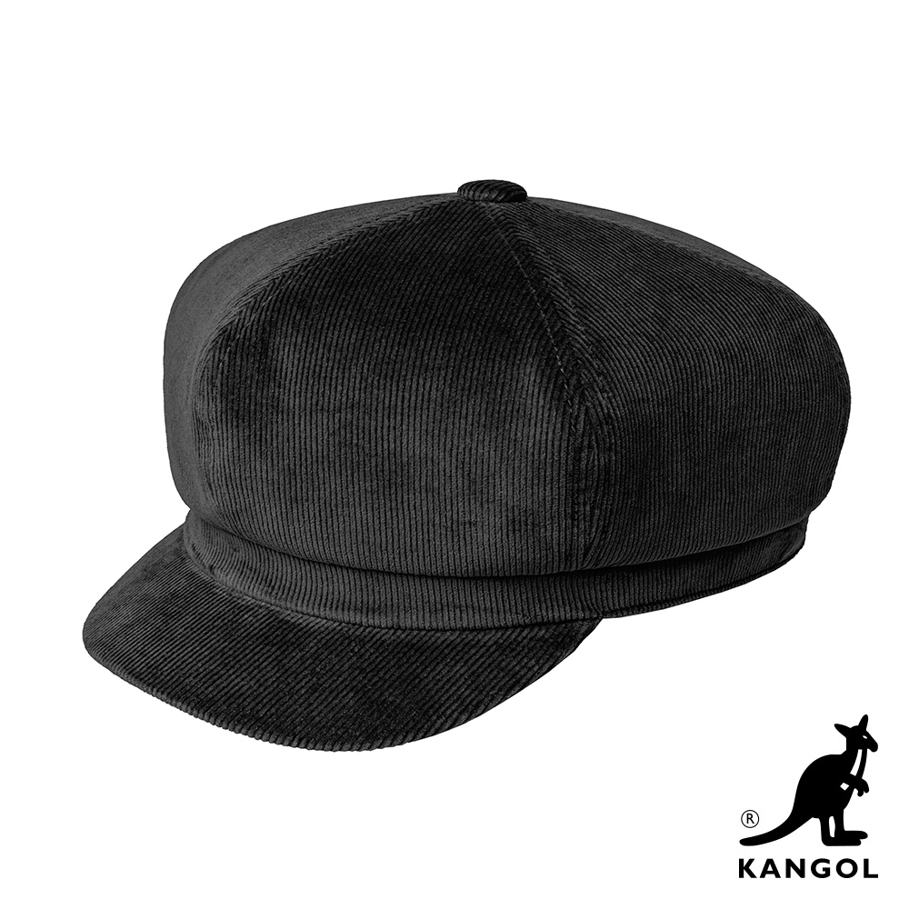 KANGOL-CORD燈芯絨報童帽-黑色