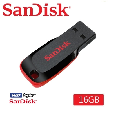 SanDisk 晟碟 [高CP值] 16GB Cruzer Blade USB 隨身碟(原廠5年保固 輕巧鋒型碟)