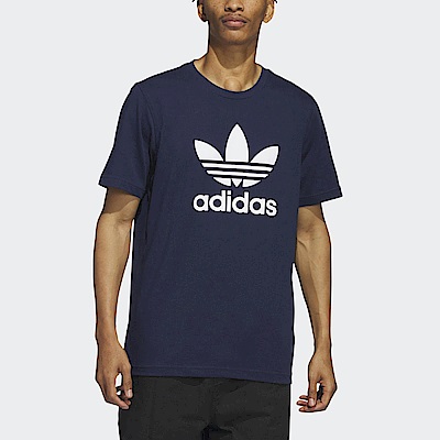 Adidas Trefoil T-Shirt [IA4814] 男 短袖 上衣 T恤 亞洲版 休閒 經典 三葉草 深藍