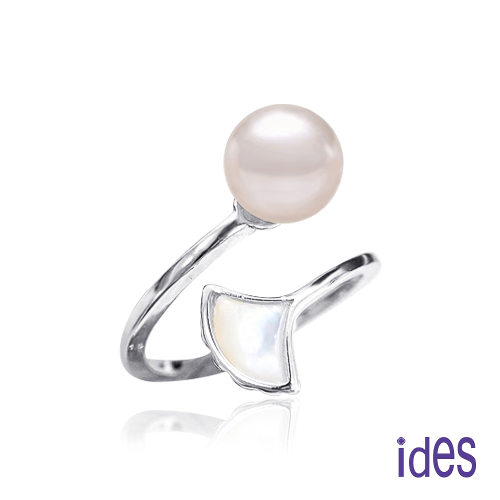 ides愛蒂思 日本設計AKOYA上乘系列正圓無瑕天然珍珠戒指6.5-7mm/小銀杏