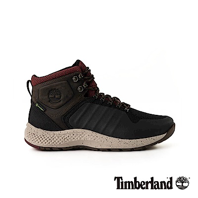 Timberland 男款黑紅色皮革FlyroamT運動靴