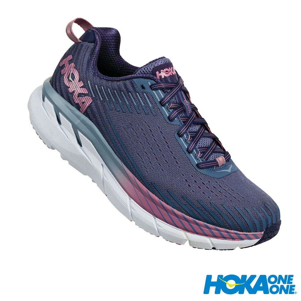 HOKA ONE ONE 女 Clifton 5 路跑鞋 科技網布 藍