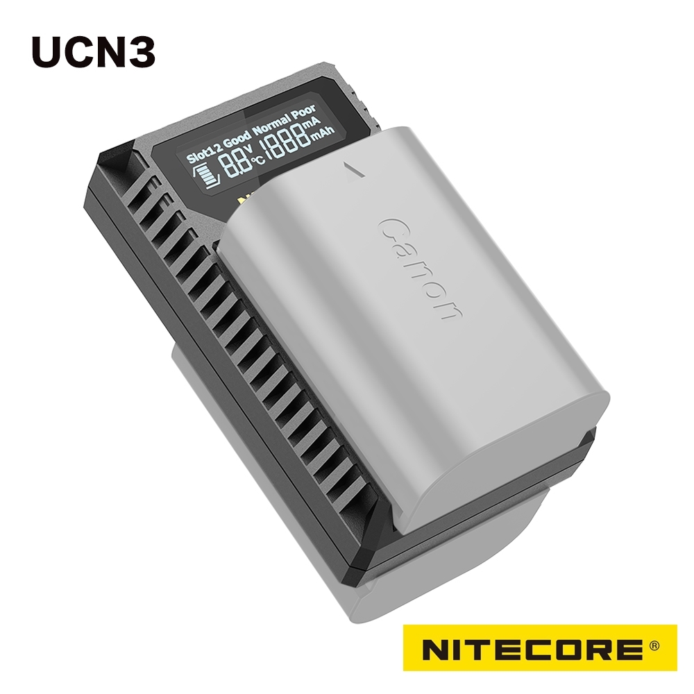 Nitecore UCN3 液晶顯示充電器 CANON LP-E6N