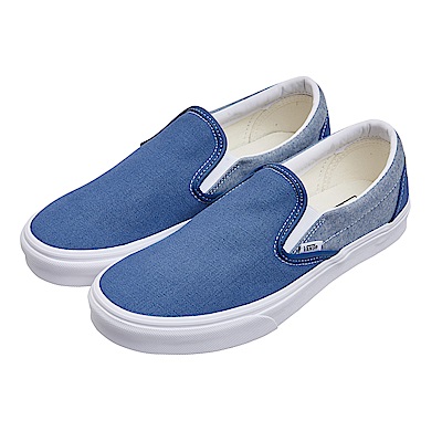 vans slip on light blue