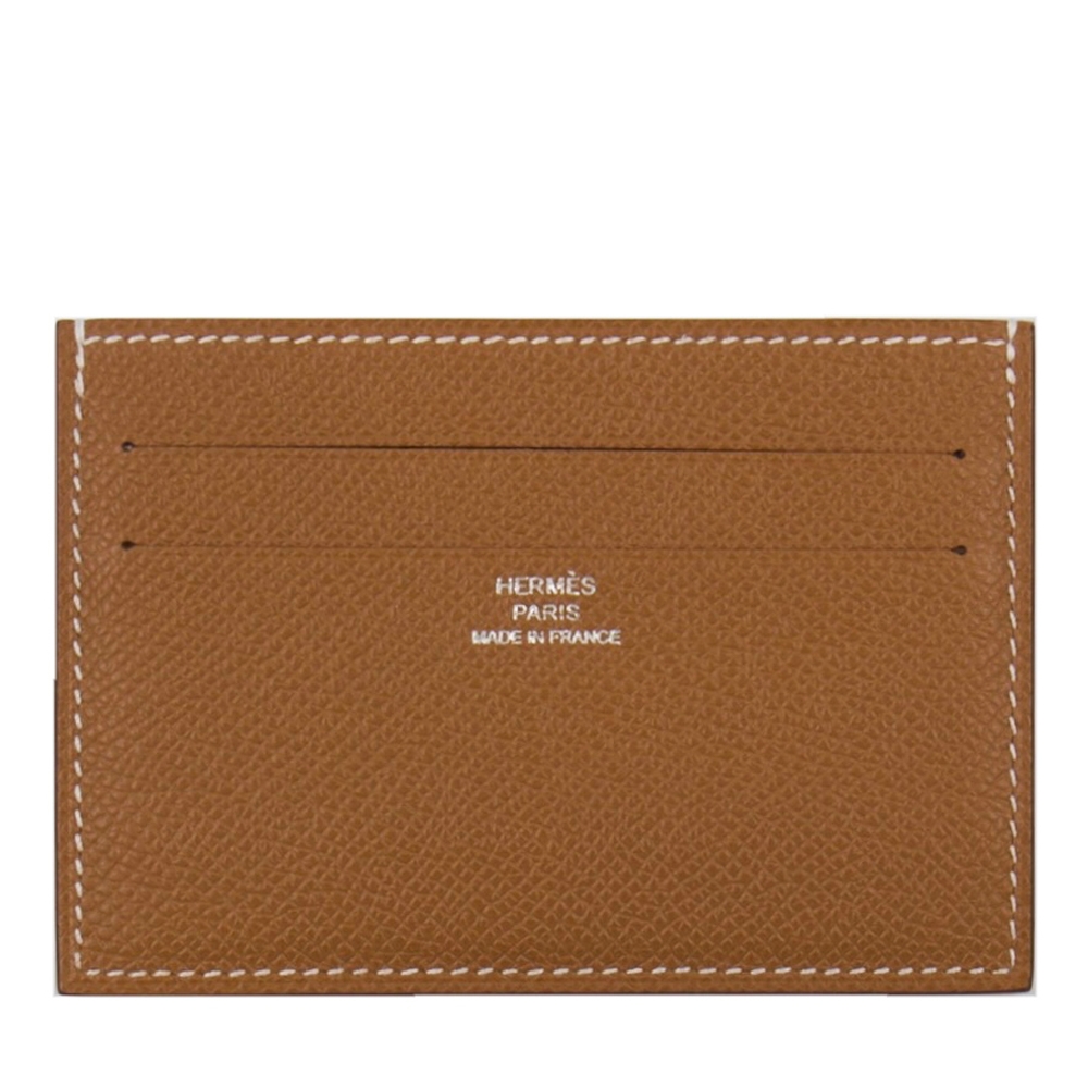 HERMES 絲巾 卡片夾/名片夾 (金棕 Gold x 牛皮 Epsom) Citizen Twill Card Holder