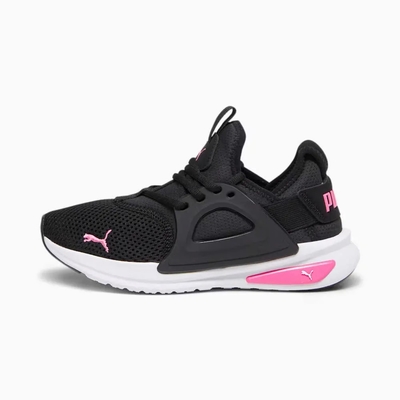 PUMA Softride Enzo Evo Jr 男女大童慢跑鞋-黑白粉-38705214