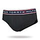 Tommy Hilfiger Cotton Stretch Brief 男內褲 撞色腰帶棉質彈性三角褲/Tommy內褲-黑色 product thumbnail 1