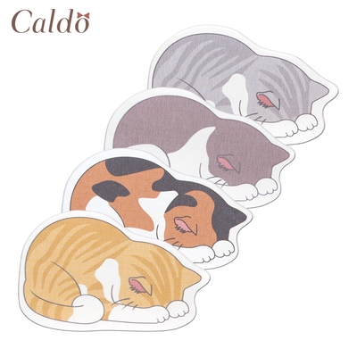 【Caldo卡朵生活】趴睡貓咪珪藻土吸水杯墊/置物墊