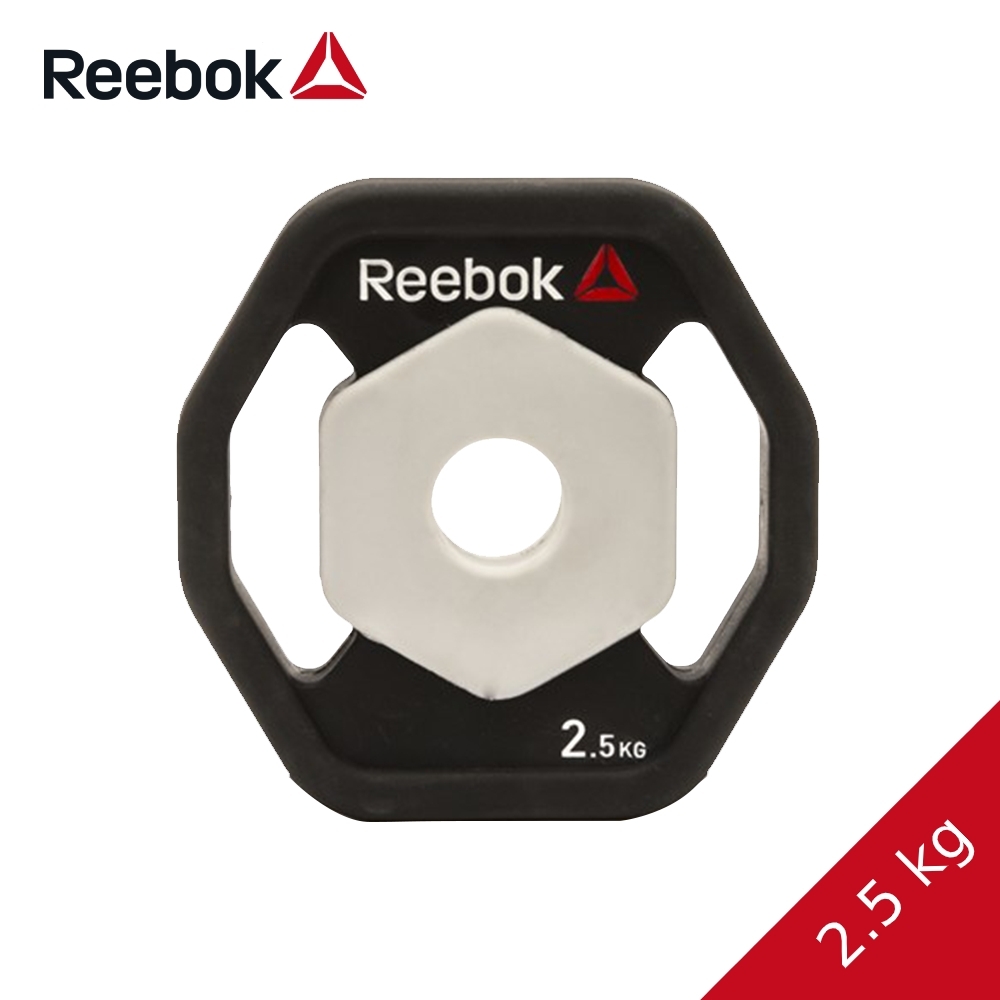 Reebok八角PU槓片2.5kg/片 (兩入/重訓/健身/RSWT-16090-2)