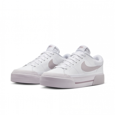 NIKE 休閒鞋 女鞋 運動鞋 WMNS COURT LEGACY LIFT 白紫 DM7590-105