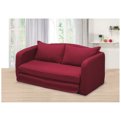 AS雅司-萊依紅色雙人坐臥兩用沙發床-138×65.5×64.5公分