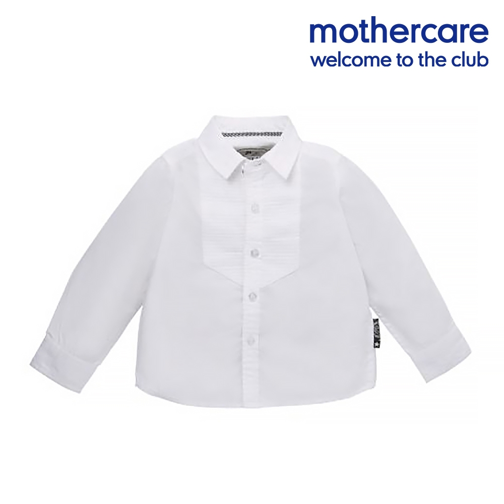 mothercare 專櫃童裝 男童白色長袖襯衫 (5歲)