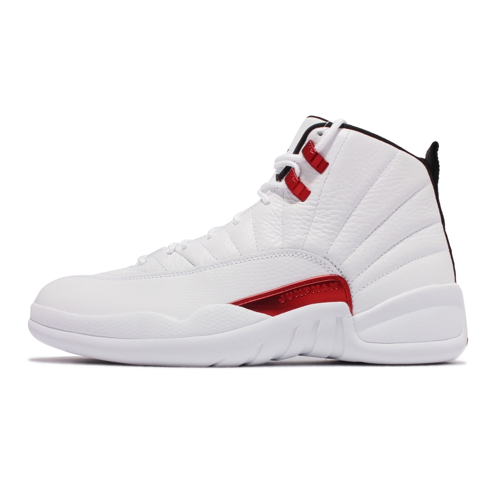 Nike 籃球鞋Air Jordan 12 Retro 男鞋經典款喬丹12代復刻皮革穿搭白紅