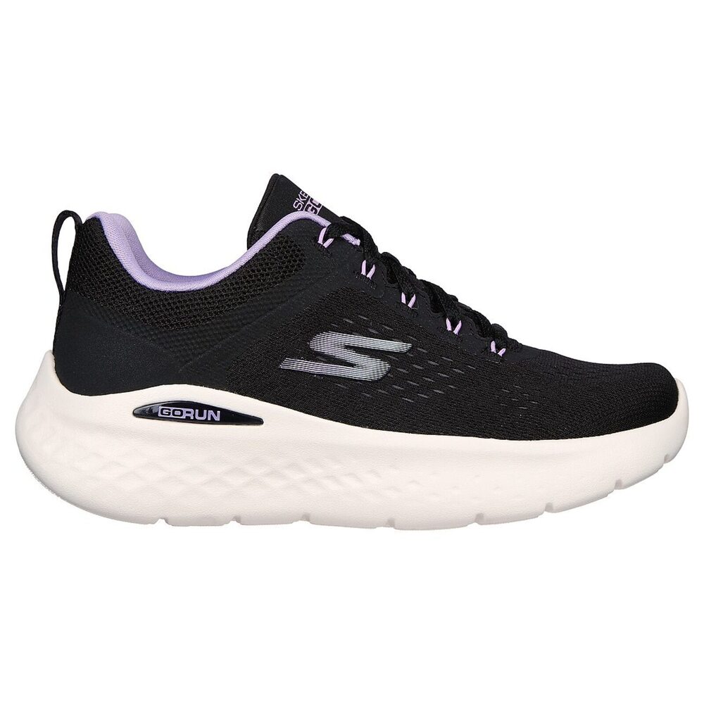 Skechers Go Run Lite [129423BKPR] 女 慢跑鞋 運動 入門款 輕量 避震 透氣 黑 紫