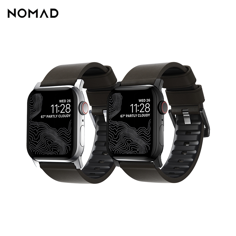 美國 NOMAD APPLE WATCH 專用職人防水機能皮革錶帶-44/42mm-棕