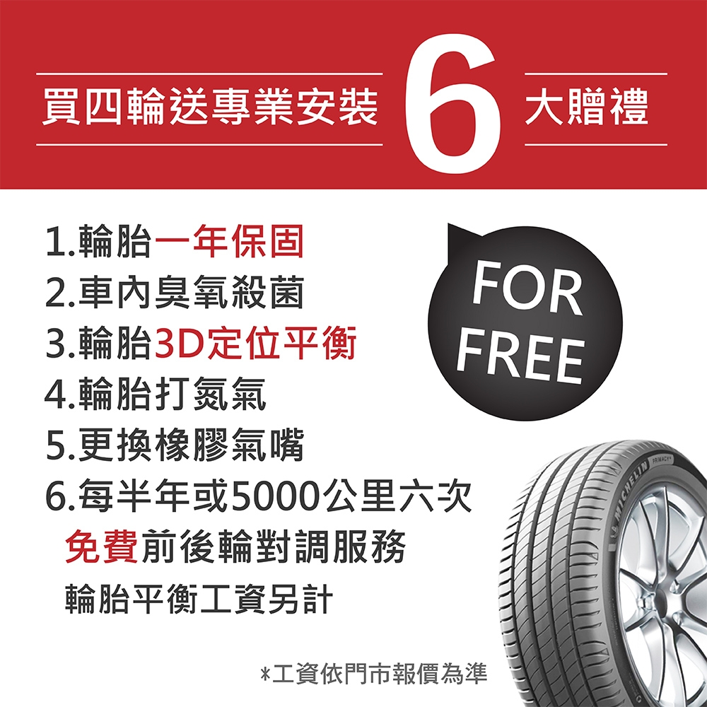 Michelin 米其林】輪胎米其林PRIMACY 4-2155516吋_四入組_215/55/16(車