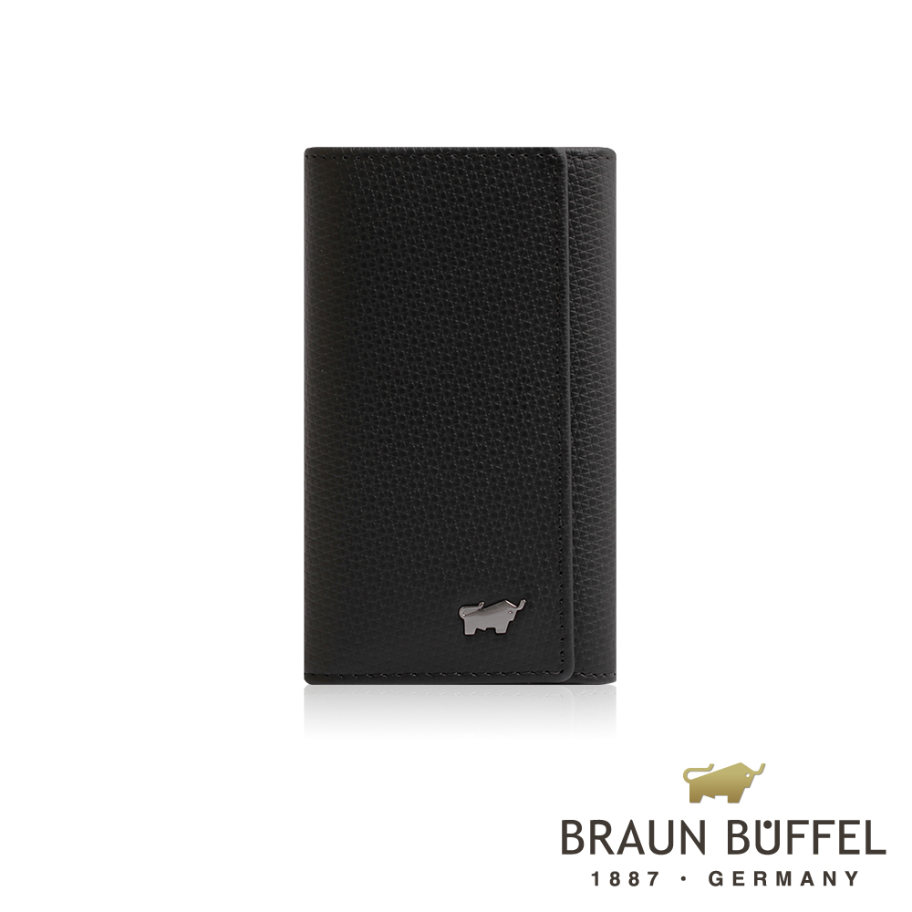 BRAUN BUFFEL 德國小金牛 -席德系列鎖圈鑰匙包 - 雅典黑