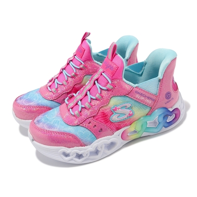 Skechers 兒童燈鞋 S Lights-Infinite Heart Lights 中童 粉 小朋友 發光 閃燈 303755LPKMT