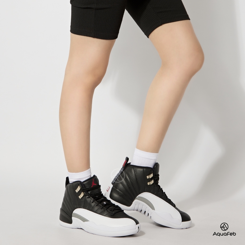 Nike Air Jordan 12 Playoff GS 2022 女鞋童鞋黑白色AJ12 籃球鞋休閒鞋