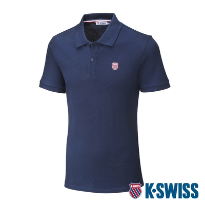 K-SWISS Classic Polo短袖Polo衫-男-藍