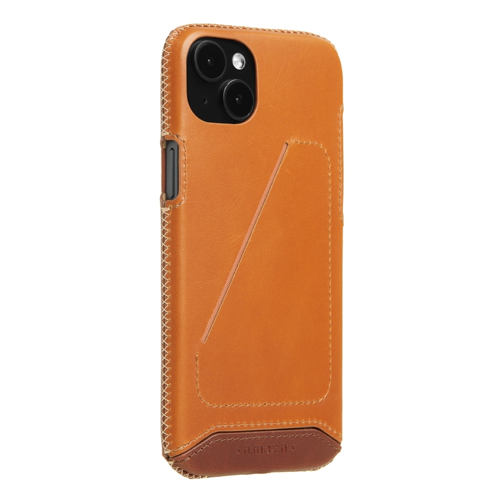 【n max n 台灣設計品牌】iPhone14 Plus 經典系列全包覆手機皮套-古銅棕