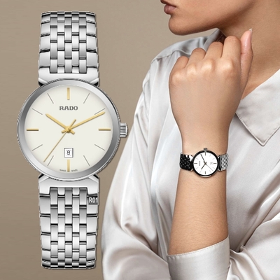 RADO 雷達表 官方授權R01 Florence佛羅倫斯系列精鋼石英白面款30㎜ (R48913013)