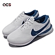 Nike 高爾夫球鞋 Air Zoom Victory Tour 2 寬楦 男鞋 白藍 氣墊 可拆式鞋釘 止滑 DJ6570-101 product thumbnail 1
