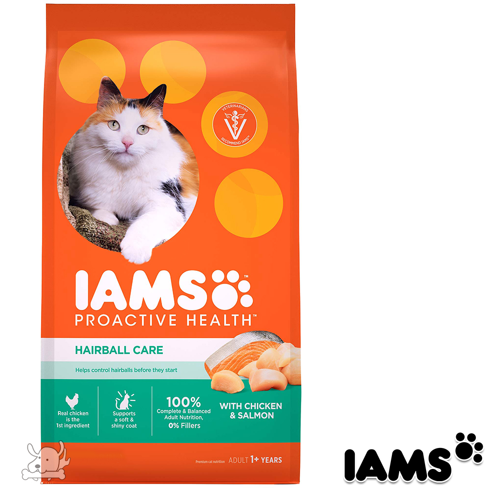 IAMS 愛慕思 健康優活 雞肉+鮭魚 化毛 成貓糧 3.5磅 2包組