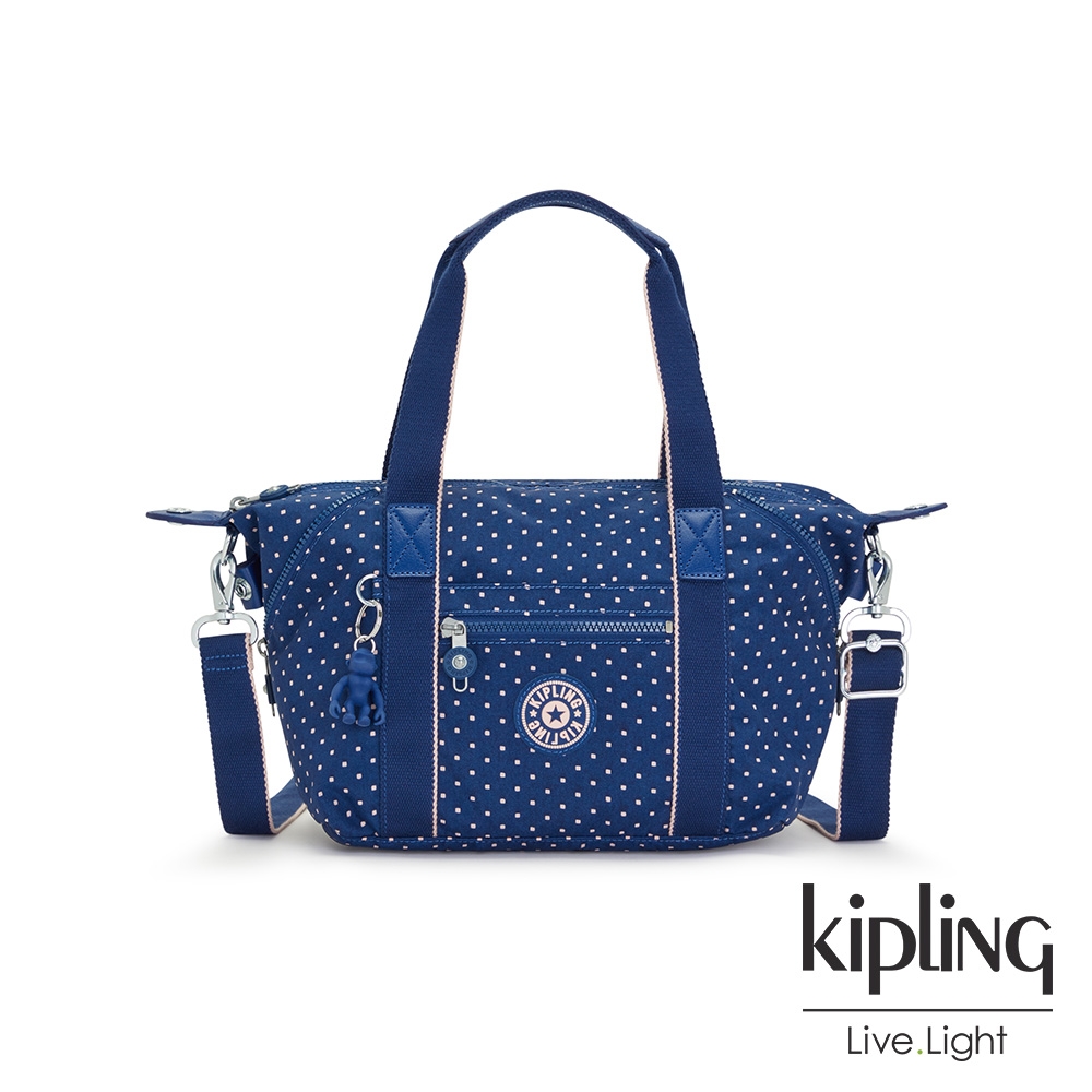 Kipling 帥氣海洋深藍點點手提側背包-ART MINI