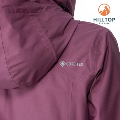 HILLTOP山頂鳥GORE-TEX單件式防水透氣短大衣（可銜接內件） 女款灰紅 