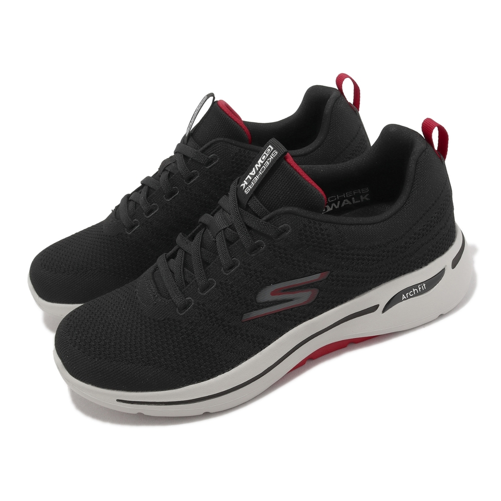 Skechers 休閒鞋 Go Walk Arch Fit-Grand Select 2 男鞋 黑 紅 緩震 健走鞋 216263BKRD