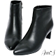 Ann’S這是主打款-小羊皮扁跟6公分尖頭短靴-黑 product thumbnail 1