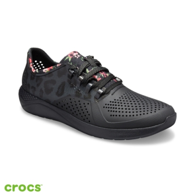 Crocs 卡駱馳(女鞋)豹紋花卉繫帶鞋205999-95K