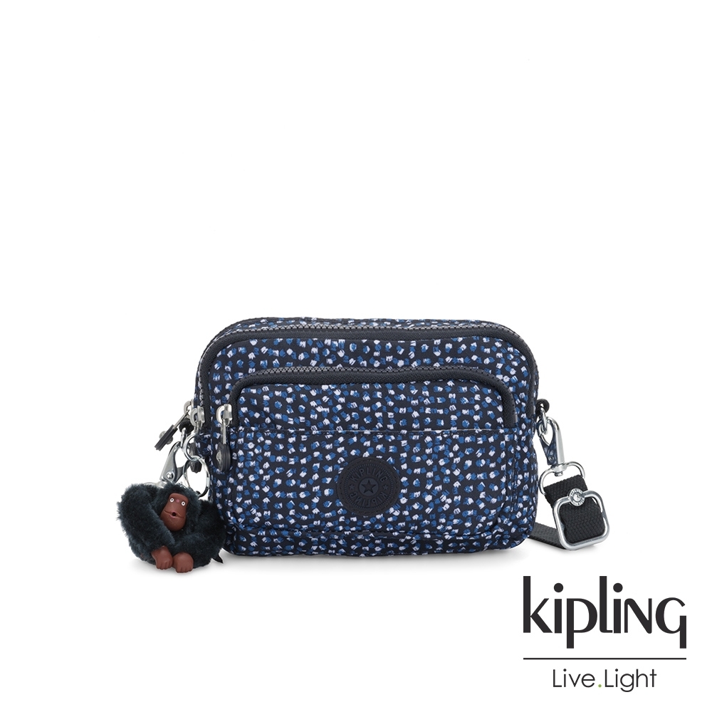 Kipling 星光雪花綻藍多重背法前袋腰包-MERRYL