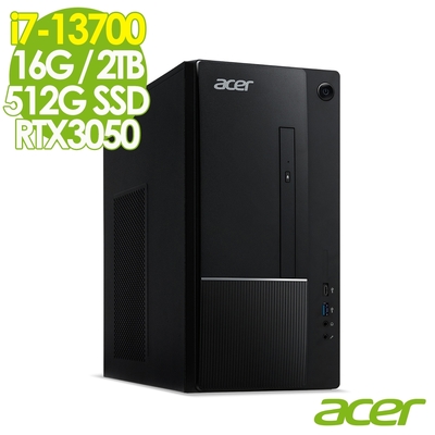 Acer 宏碁 Aspire TC-1770 家用電腦 (i7-13700/16G/2TB+512SSD/RTX3050-8G/W11)