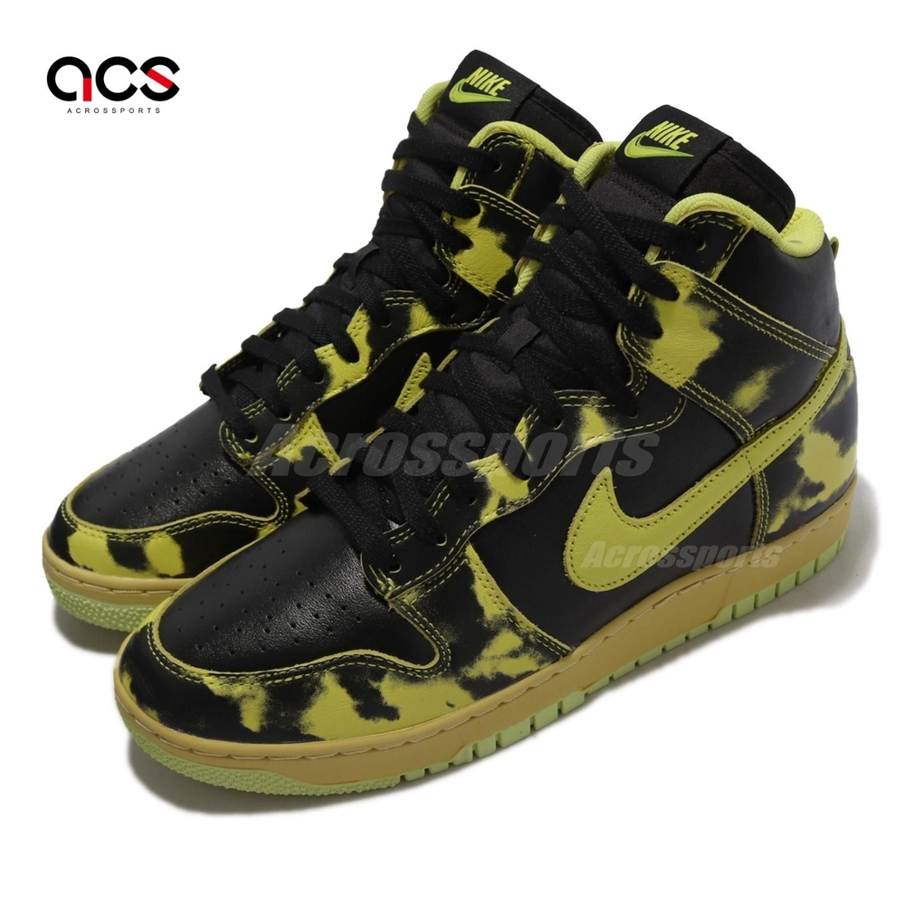 Nike 休閒鞋Dunk High 1985 SP 水洗高筒男鞋Acid Wash 黑黃DD9404001