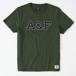 AF a&f Abercrombie & Fitch 男 短袖 T恤 綠色 1993