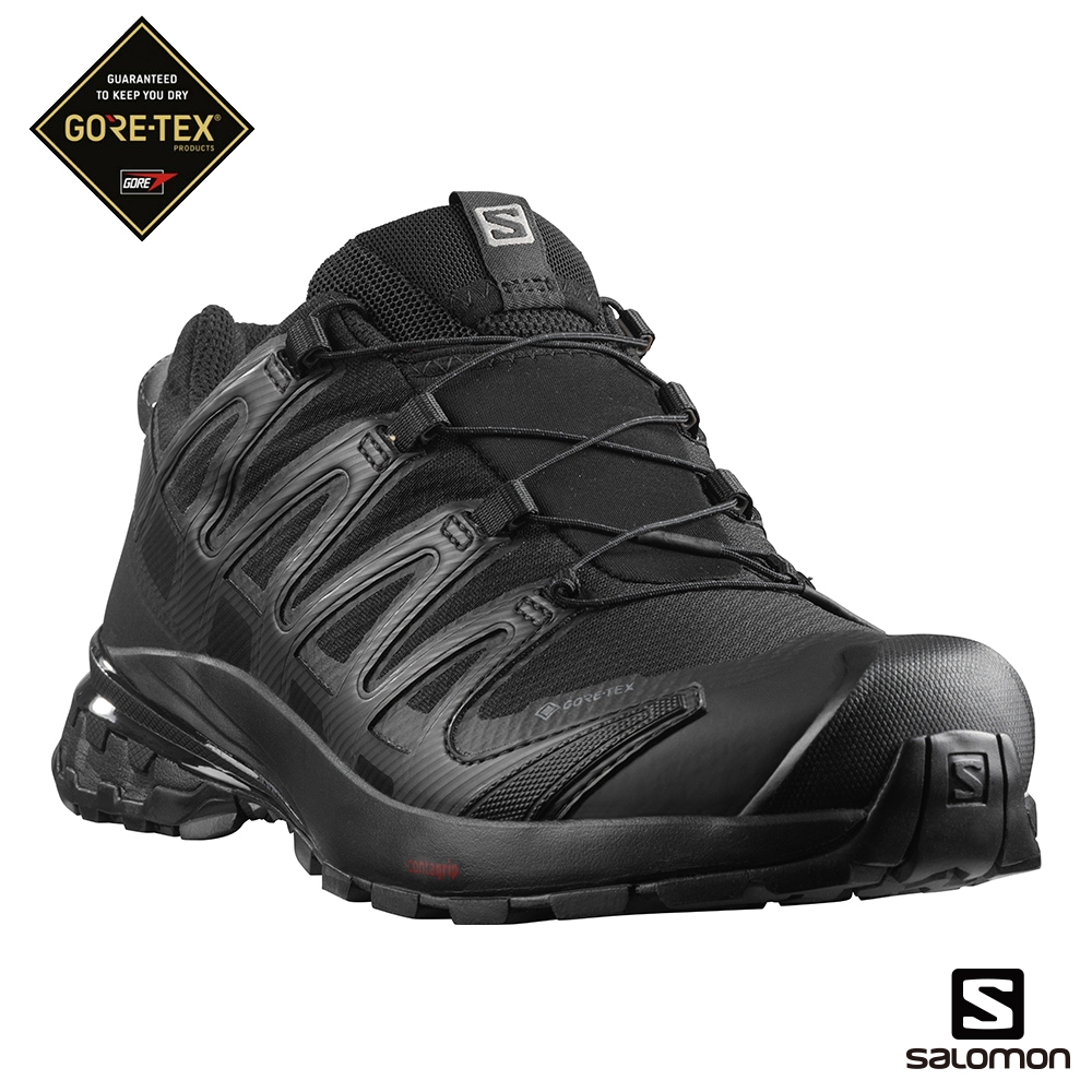官方直營 Salomon 女 XA PRO 3D V8 Goretex 健野鞋 黑/黑/幻灰