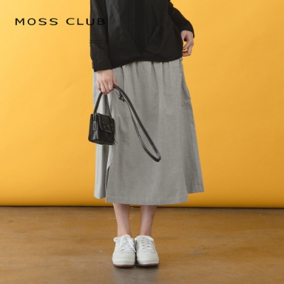 【MOSS CLUB】日本布料雙開岔休閒-長裙(二色)