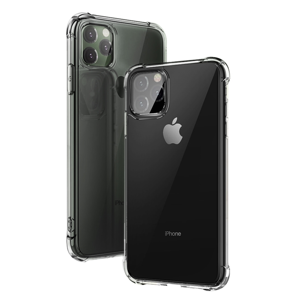 iPhone 11 Pro Max 透明黑四角防摔氣囊手機殼(iPhone11ProMax手機殼