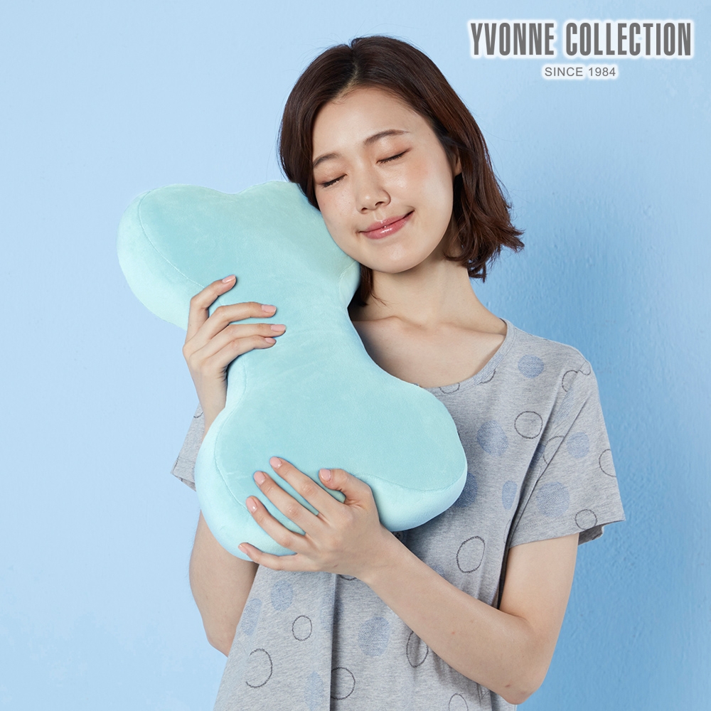 YVONNE 素面小骨頭抱枕- 嬰兒藍