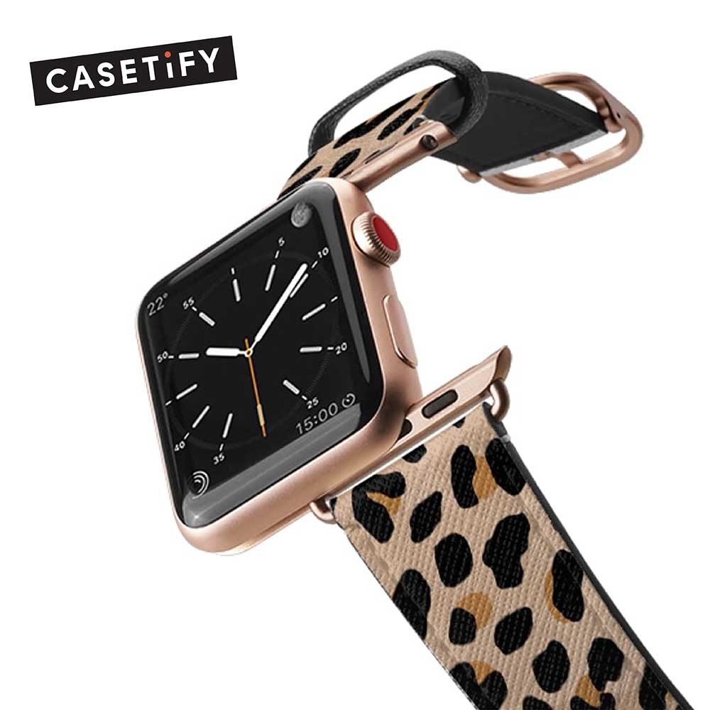 Casetify Apple Watch 42/44mm 時尚錶帶-豹紋