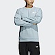 Adidas Th Ref Swt [HY5849] 男 長袖上衣 運動 訓練 休閒 簡約 棉質 舒適 亞洲版 水藍 product thumbnail 1