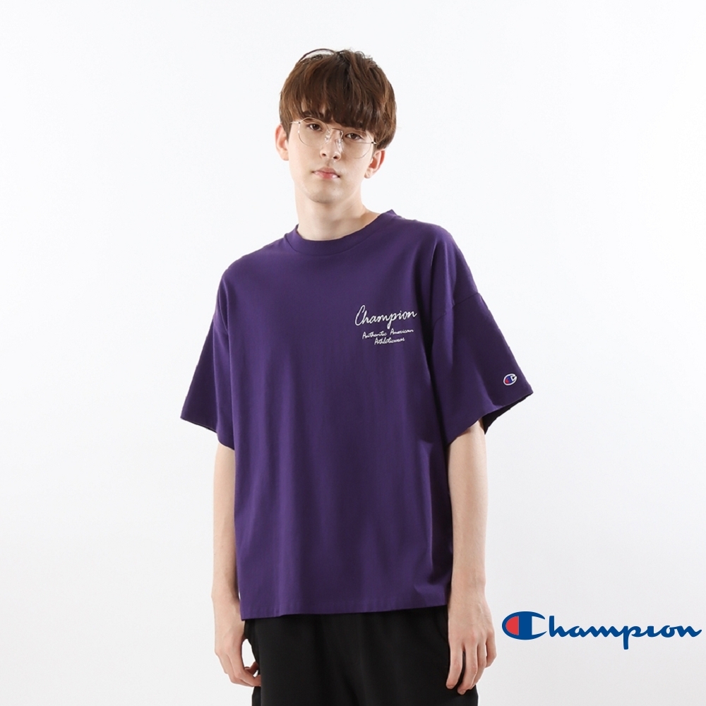 Champion CASUAL手寫字體短Tee(紫色) (紫色)