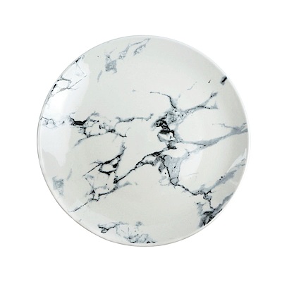 Caldo卡朵生活 美式百搭經典大理石紋8吋陶瓷餐盤