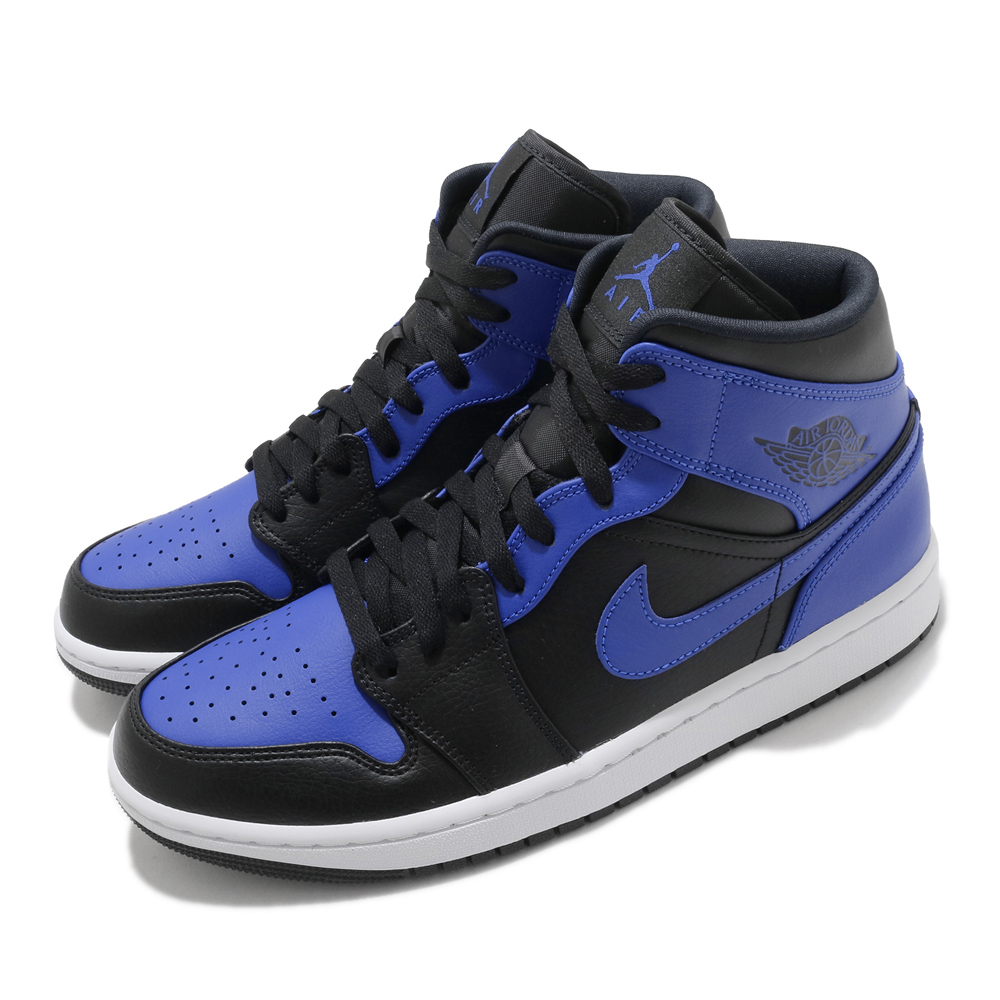 Nike 休閒鞋 Air Jordan 1代 SE 男鞋 Royal 小黑藍 強勢回歸 8孔 黑 藍 554724077