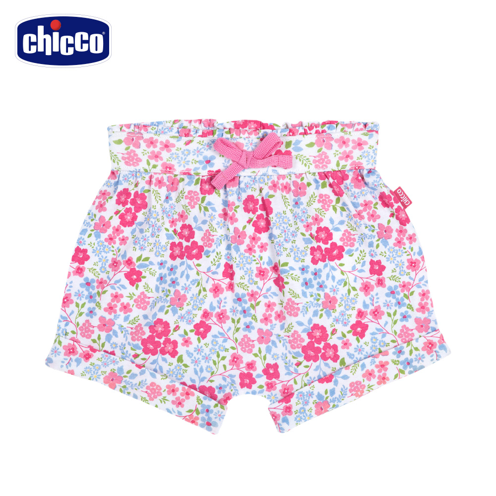 chicco-To Be Baby-抽摺反折短褲-碎花