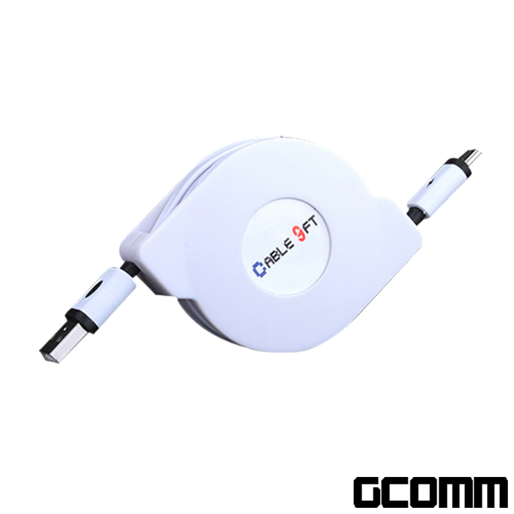GCOMM micro-USB 強固型高速充電傳輸伸縮扁線 (1米)