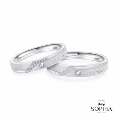 SOPHIA 蘇菲亞珠寶 - 紅毯 950鉑金 結婚對戒