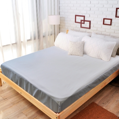 亞曼達Amanda 100%防水透氣抗菌保潔墊 -床包式雙人加大 (灰色)
